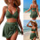 Badeanzug-Set mit hoher Taille, bequemes-Roserot S 4