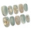 (XS) 10PCS Ice Blue Shell Fake Nails, Reusable 1