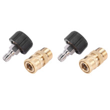 2X Pressure Washer Adapter Set M22 To 1/4 Inch Quick Connect Kit, M22 14Mm To 1/4 Inch Quick Connect Kit
