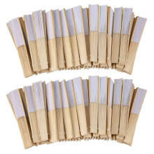 100 teile Weiss Klapp Elegante Papier Hand Fan Hochzeit Gastgeschenke 21 cm (weiss)