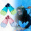 Palmes de natation flexibles pour-Double bleu vert S 3