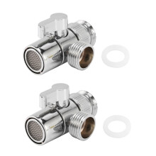 2X ZawóR Kranowy PrzełąCznik Zlewowy ZawóR Zlewowy Kran Kran Splitter Adapter Strona GłóWna ŁAzienka Kuchnia PrzełąCznik