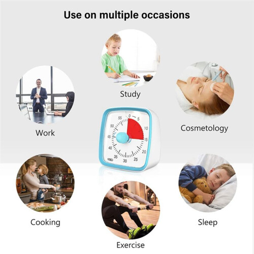 Visual Timer with Night Light, 60 Minutes Countdown Timer for Kids and Adults,  Management Tool () 2