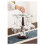 Freestanding Wine Glass Rack,Countertop Stemware Rack with 6 Hooks,Metal Organizer for Home Kitchen Bar,Table Top 10