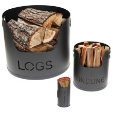 Valiant Fireside Storage for Logs Kindling Matches