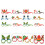 12Paren Kerst Brillen Frames Papier Feestfoto Accessoires 7