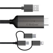 MiraScreen LD36 Wire HD Streaming Display TV Stick Dongle USB 3 in 1 Plug Mirroring Screen for Andriod HDTV