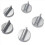 Replacement Knobs for Gas Stove Ranges, Compatible with AP6023301, ABKY-W10594481, Easy to Install and Replace 5