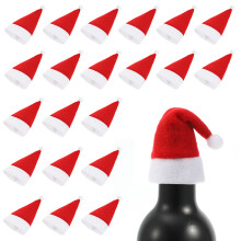 30St Mini Santa Hoedjes Voor Kerst & Wijn Ornament