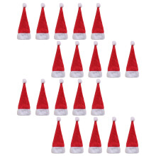 20St Kleine Stoffen Kerstman Hoedjes Voor Lolly Versiering