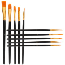 1Set Nylon Kwasten Set Voor Kinderen, Geschikt Voor Acryl En Gouache