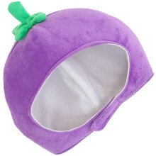 1Pluche Aubergine Hoofddeksel Voor Feest En Verkleedpartij