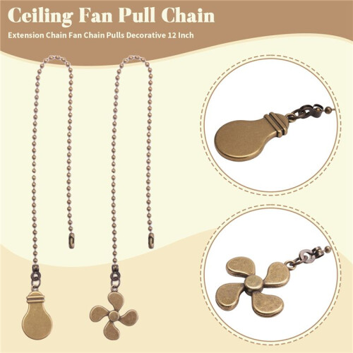 Ceiling Fan Pull Chain Fan Extension Chain Fan Chain Pulls Decorative 12 Inch Ceiling Fan Chain Extender Ornament B 1