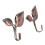 4 x Iron Leaf Shaped Curtain Tie backs Holders Wall Hooks Home Decor, Red Bronze 4