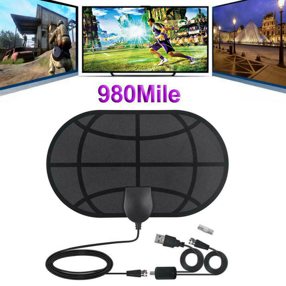 Hdtv Antenna Mini Hd Digital Tv Antenna Dvb-T2 980 Miles 4K 1080P Digital Hdtv Indoor Tv Antenna With Amplifier Signal B 6032318364165