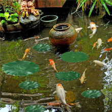 60 Stück 5 Arten KüNstlicher Schwimmender Schaum Lotusblätter Lily Pads Gefälschtes Laub Teich Dekor