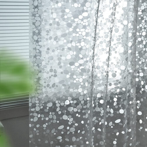 Transparent Duschdraperifoder, SmåStensmöNster LäTtviktsplast Duschdraperi för Badrum 2