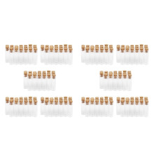 200 Stuecke 11X32mm Tiny Leere Klare Kork Glas Flaschen Vials 2Ml