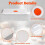 Pizza Dough Proofing Box, Stackable Pizza Dough Container W/Lid , Bread Fermentation Storage Boxes, Dough Rising Box 6