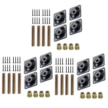 12 Stücke MöBel Bein Befestigungs Platten Sofa Beine Befestigungs Platten M8 Aufhänger Schrauben Schrauben Adapter