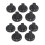 10 PCS Kitchen Black Plastic Gas Stove Cooker Control Knobs 1