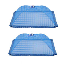 2X Quadratischem Mesh-Schirmschirm fürLebensmittelabdeckung Netzzelte Wiederverwendbar und Faltbar 72 X51cm (Blau)