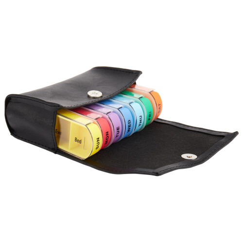 2Pc 28 Squares Weekly 7 Days Tablet Pill Box Holder Medicine Storage Organizer Container Case 1
