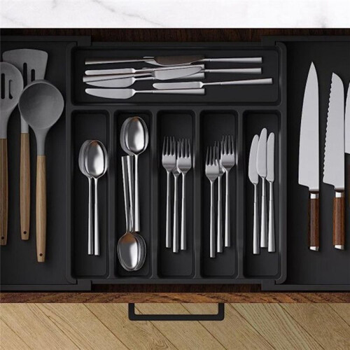 Expandable Cutlery Drawer Organizer Silverware Cutlery Drawer Tray Silverware Drawer Organizer Kitchen Storage 2