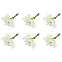 72Pcs Calla Artificial Flower Bouquet Wedding Decoration DIY Wreath Gift White