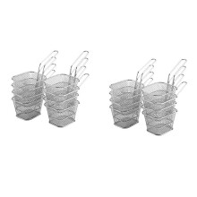 16X Frituurmanden, Gaasdraad Friteschipsmandnet, Voedselpresentatiemanden Friteshouder voor Keuken D