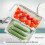 Handle Refrigerator Storage Box Food Grade Kitchen Organizer for Vegetables Eggs Freezer Safe Container with Lid 5