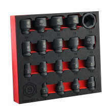 Britool Hallmark 19pc Impact Socket Set - 3/8" Dr.