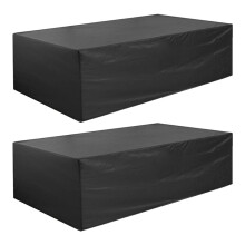 2X Funda Impermeable para Juego de Muebles de Patio, Fundas para Muebles Resistentes para Sofá Seccional de Exterior, Mesa de Mimbre y Ratán XL
