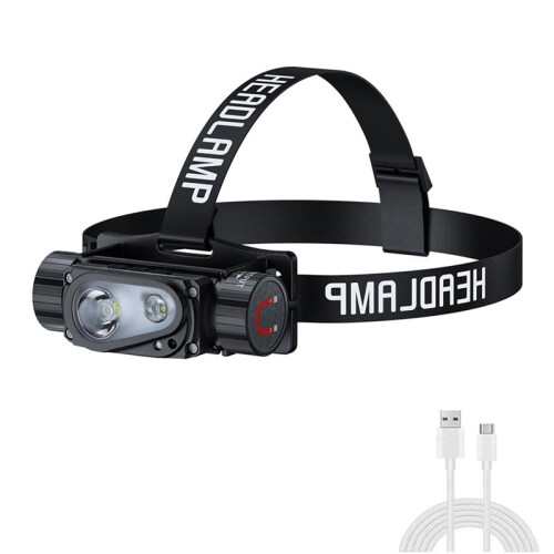Sensor LED Headlamp White 3  Headlight 18650 21700  Lamp Torch Flash Light USB Type C Power Bank Flashlight 1