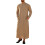 Robe musulmane coupe ample pour hommes, manches longues-Kaki M 1