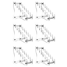 6X Acrylic Knife Display Stand - 6-Tier Detachable Knife Rack, Light Weight Pocket Knife Storage Rack
