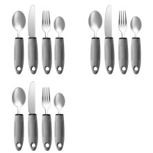 Adaptive Utensils Set, Adaptive Utensils 12pcs for Hand Tremors,Elderly, Arthritis,Parkinsons-Built Utensils