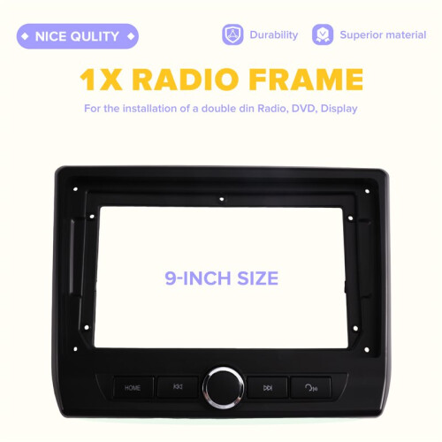 9 Inch Car Frame Radio Fitting Adapter Dash Trim Kit for  BT50 BT-50 2022 2Din Navigation Panel Frame 1