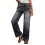 Women's wide-leg jeans,  stretch jeans, elastic-Blue S 5