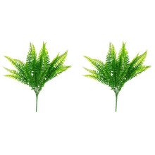 2X Artificial Ferns for Outdoors & Indoors,Large Faux Ferns Fake Boston Fern Plant for Planter Garden Porch Entrance B