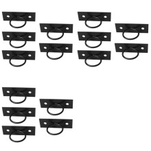 15Pack Black Decorative Ring Rope Supports Holders for Rope Fencing Stair Deck Railing Wall Mounted Hanger Ceiling Hook