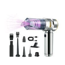 Portable Car Vacuum Cleaner Strong Suction Handheld Dust Blower Inflator 6000mAh Battery Home Car Dual Use