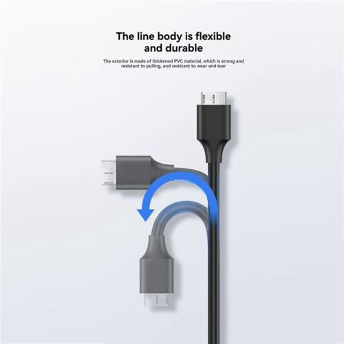 2X USB 3.0 Type A to USB3.0 Micro-B Male Data Cable Adapter Cord for External Hard Drive Disk HDD Super Speed Cable 2