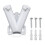 5X Double FlagPole Bracket Holder, V Shape Aluminum Alloy Flagpole Wall Mount Bracket Windproof Flag Bracket Mounting 2