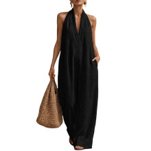 Salopette minimaliste pour femmes professionnelles,-Noir XXXL