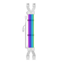 Cable de Extensión ARGB 2x8 Pines para Tira de Luz PCIE GPU, Cable de Extensión para Placa Base de Fuente de Alimentación de Computadora, Color