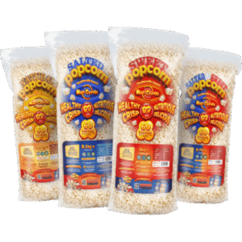 2.7kg Bulk Pack Salted & Sweet Popcorn x 4 2