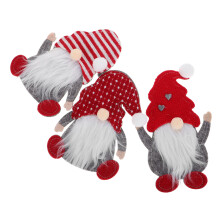 3St Gnoom Kerst Bestekzak Set Tafeldecoratie Inclusief Opbergruimte