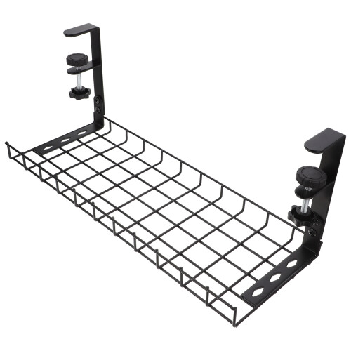 Compacte Kabelhouder Van Staal Onder Bureau Voor Net Kabelbeheer