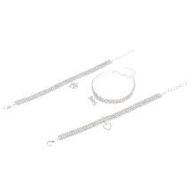 3St Draagbare Zilveren Halsband Met Hoogwaardig Waterdruppelmateriaal